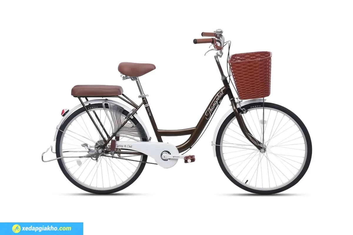 Xe đạp Thống Nhất New 24 màu nâu