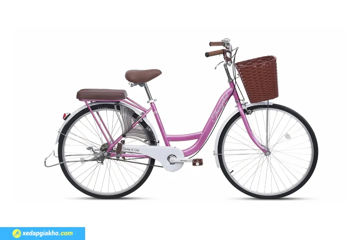 Xe đạp Thống Nhất New 26 màu hồng