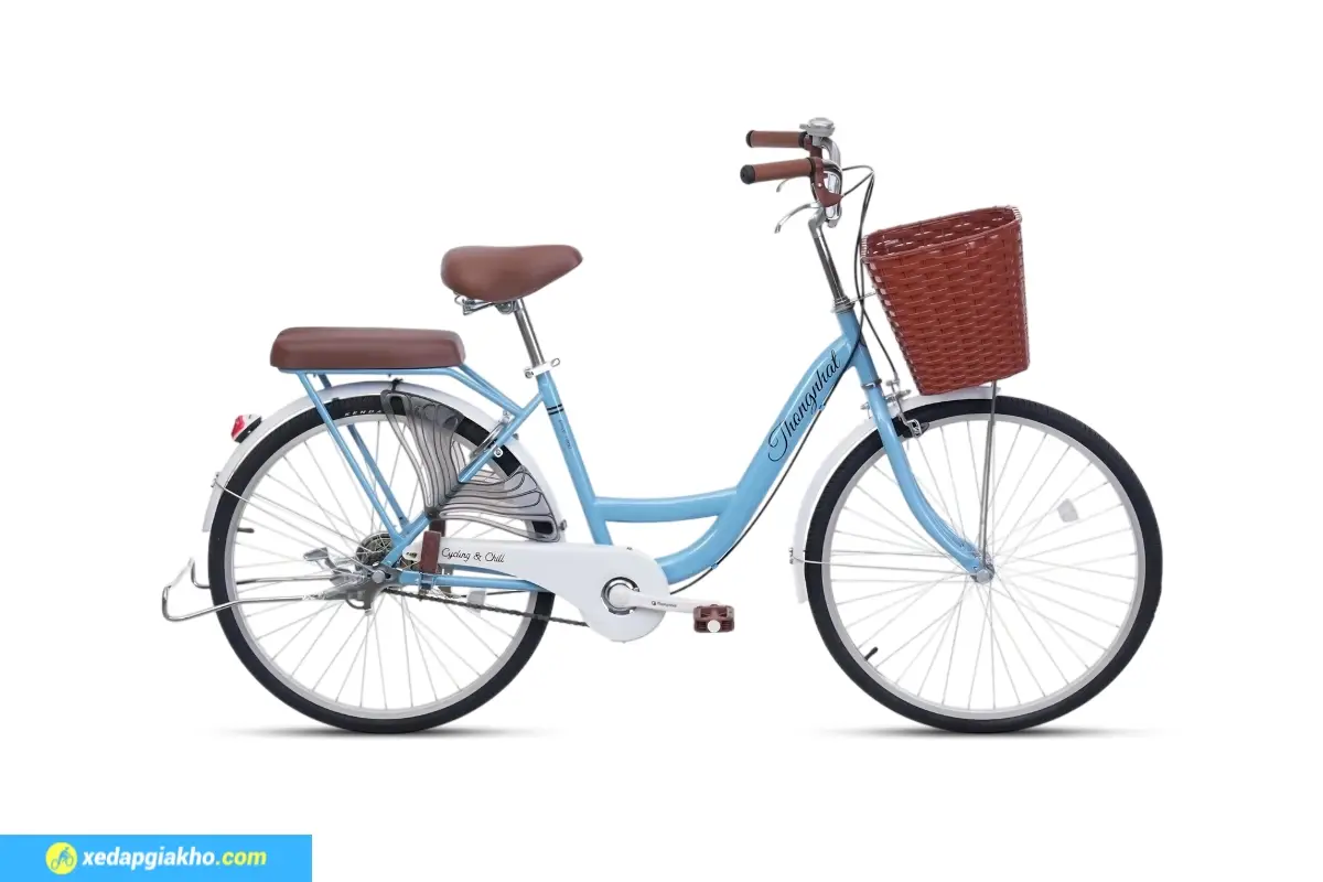 Xe đạp nữ Thống Nhất New 24 màu xanh