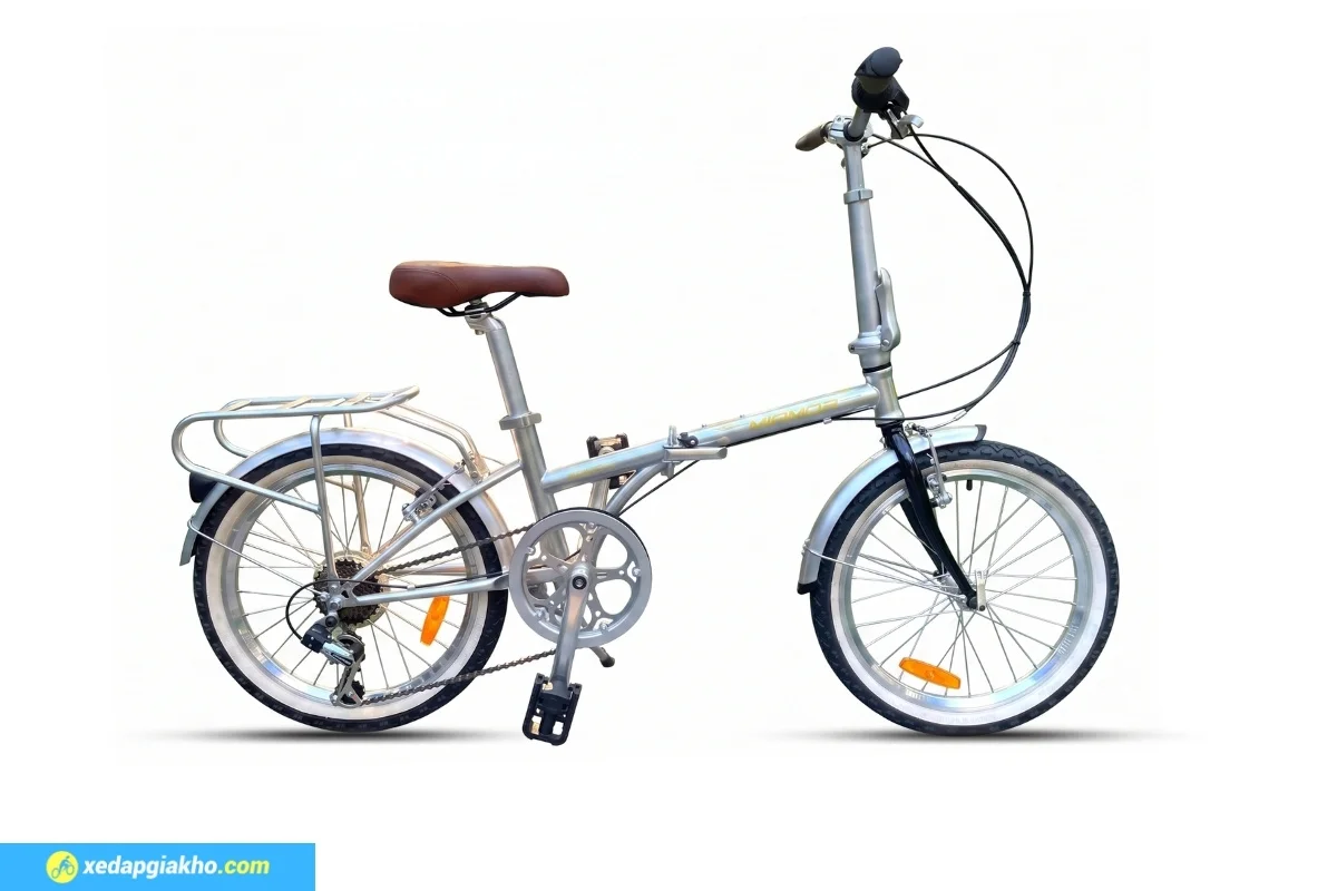 Xe đạp gấp Miamor Ama 20 inch - Màu bạc