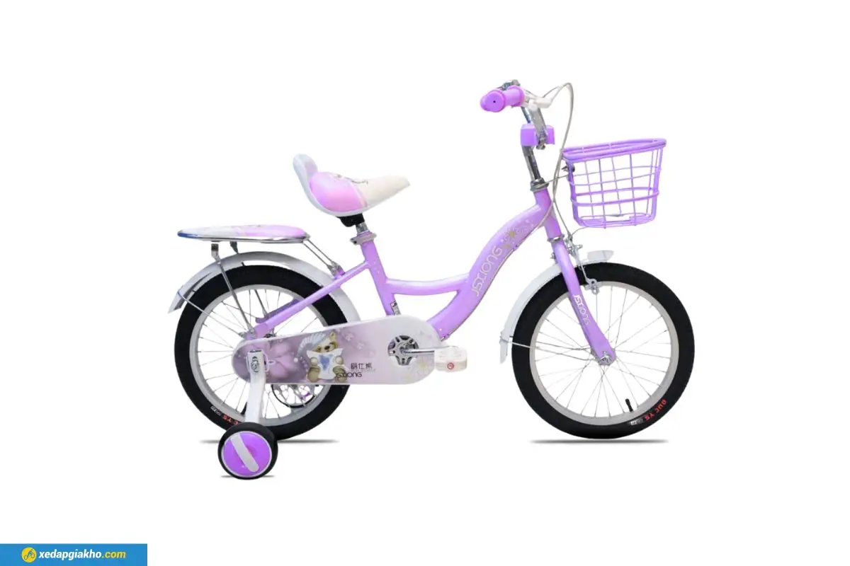 Xe đạp bé gái Jsxiong 18 Inch tím