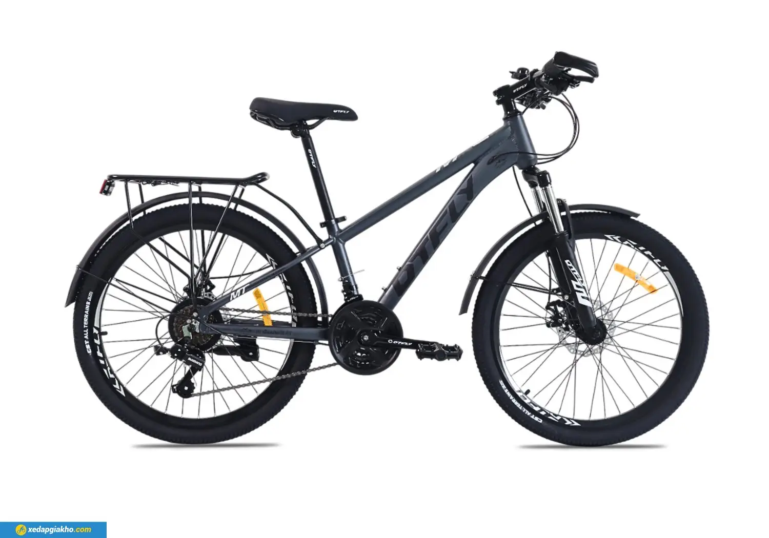Xe đạp địa hình mtb DTFLY K650 màu ghi đen