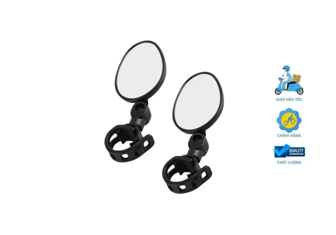 Trang bị gương chiếu hậu tròn trên xe đạp giúp các tay đua dễ dàng quan sát phía sau, đảm bảo chuyến đi an toàn