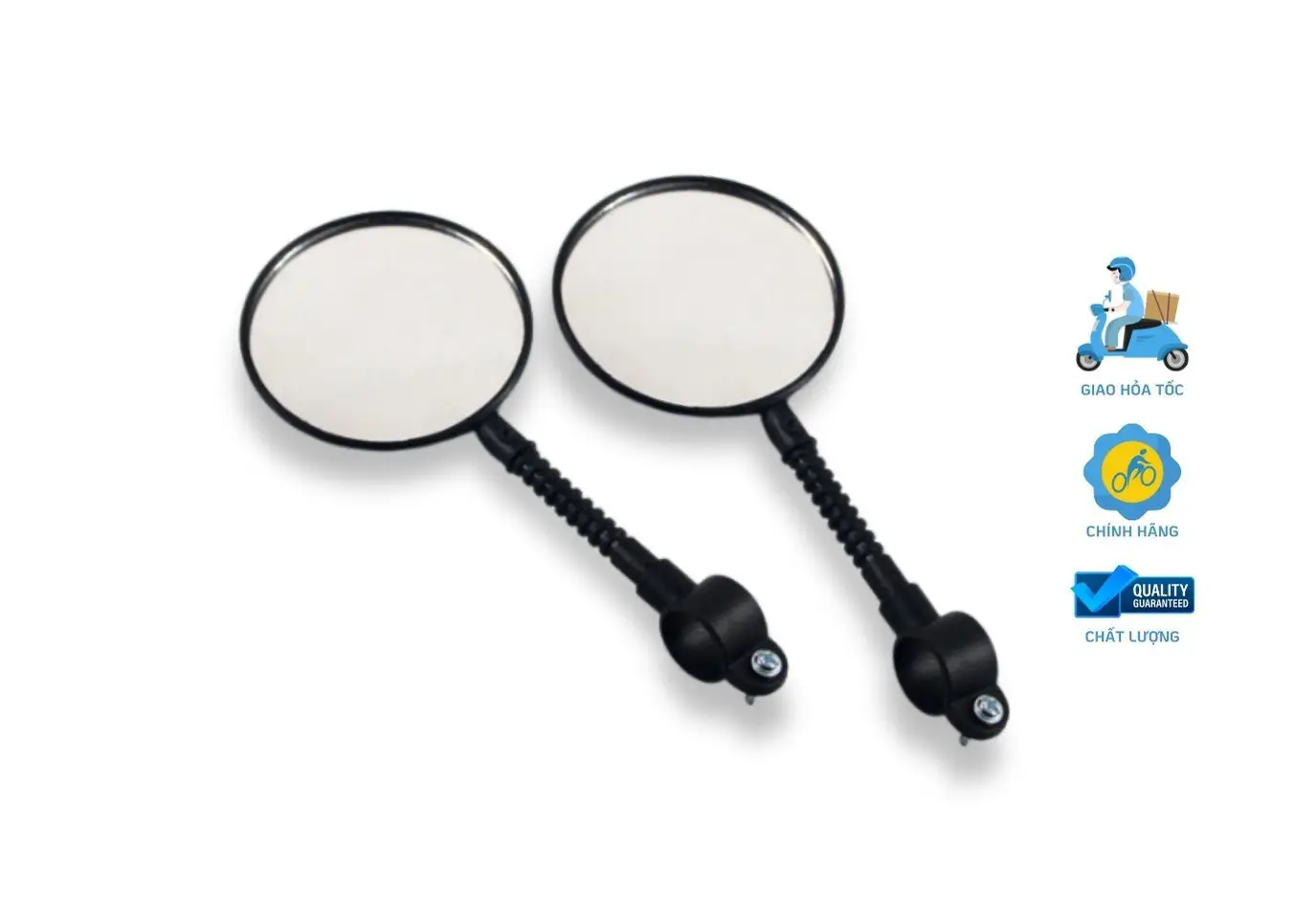 Gương chiếu hậu giúp người đi xe đạp quan sát phía sau dễ dàng