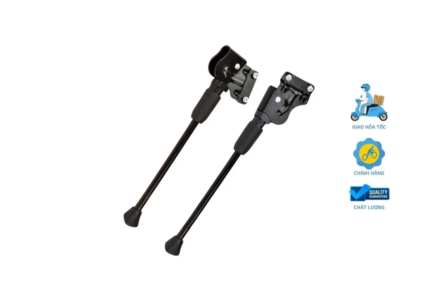 Chân chống xe đạp 20 inch bắt 2 tai được thiết kế chắc chắn, giúp bảo vệ khung xe