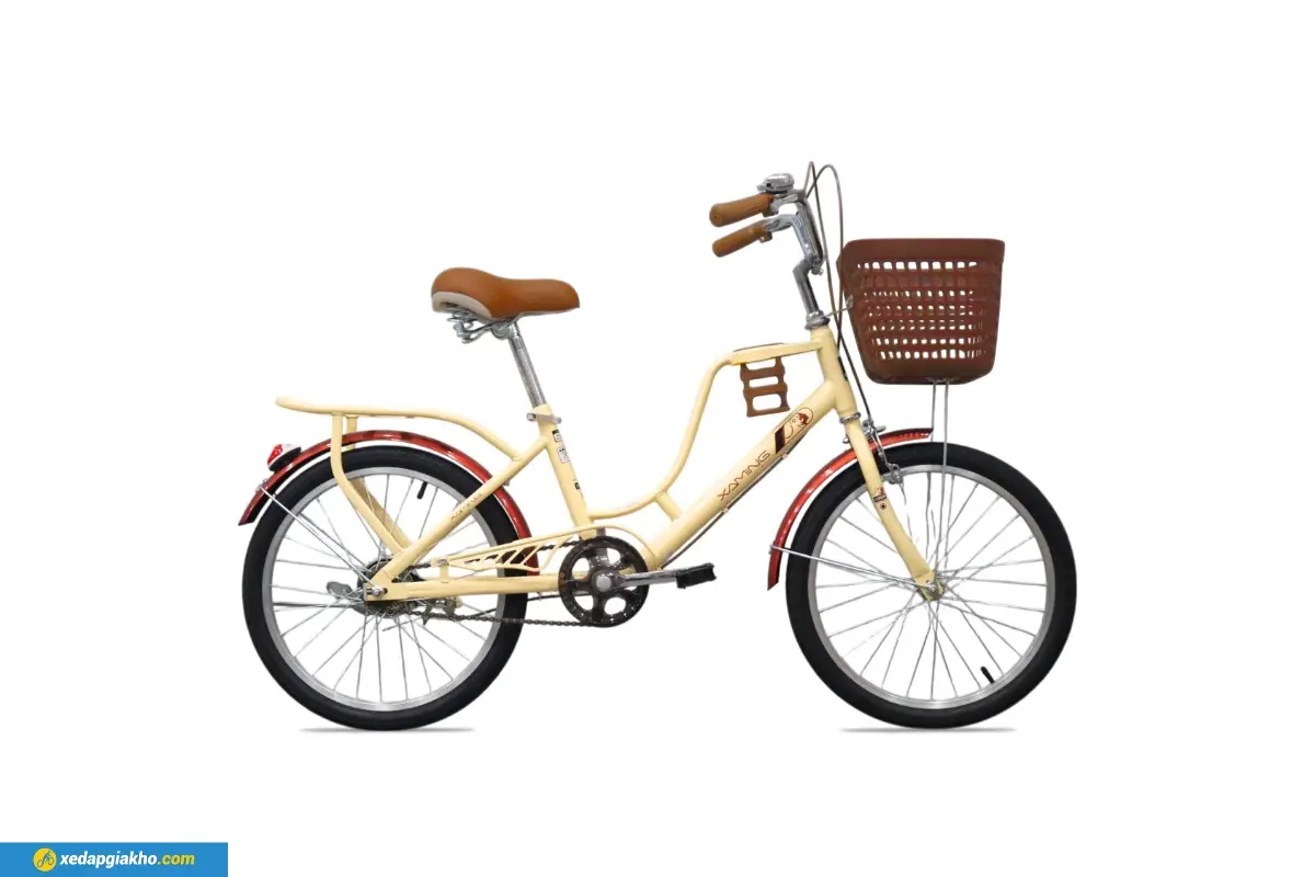 Xe Đạp Trẻ Em Bé Gái Xaming Mini 20 Inch - Kem