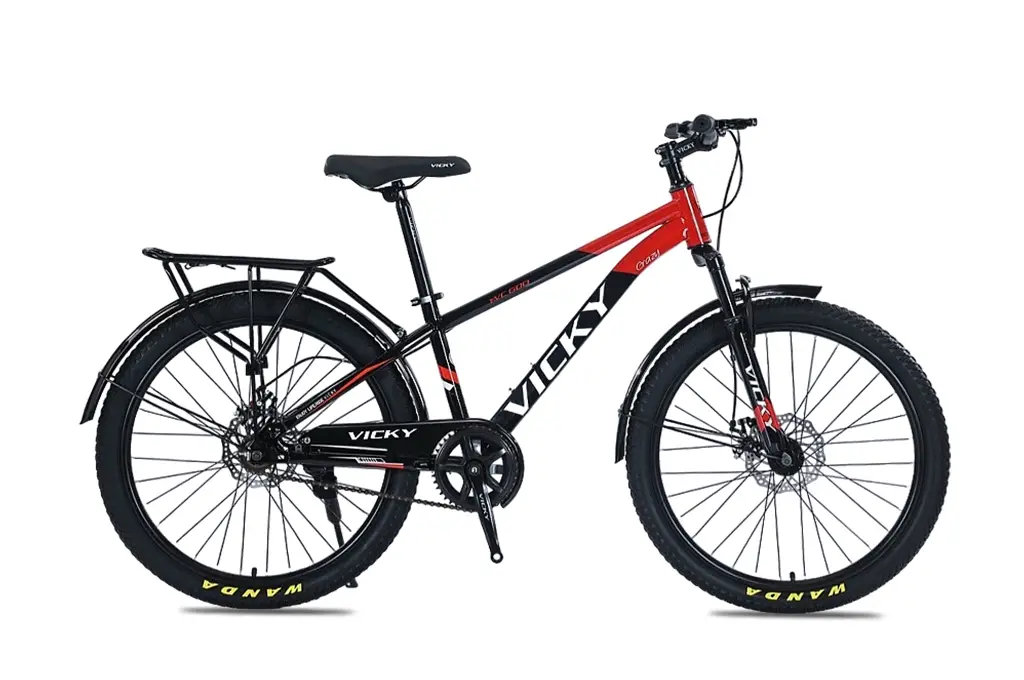 Xe Đạp Địa Hình MTB Vicky Crazy VC600 24 Inch - Khung Thép | Phanh Đĩa Giá Rẻ | Khuyến mãi Hot 1 Xe Đạp Địa Hình MTB Vicky Crazy VC600 24 Inch