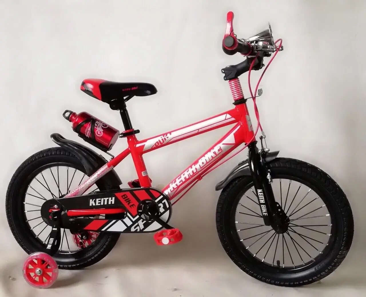 Xe Đạp Trẻ Em 16 Inch Keith Bike Bình Nước - Cam