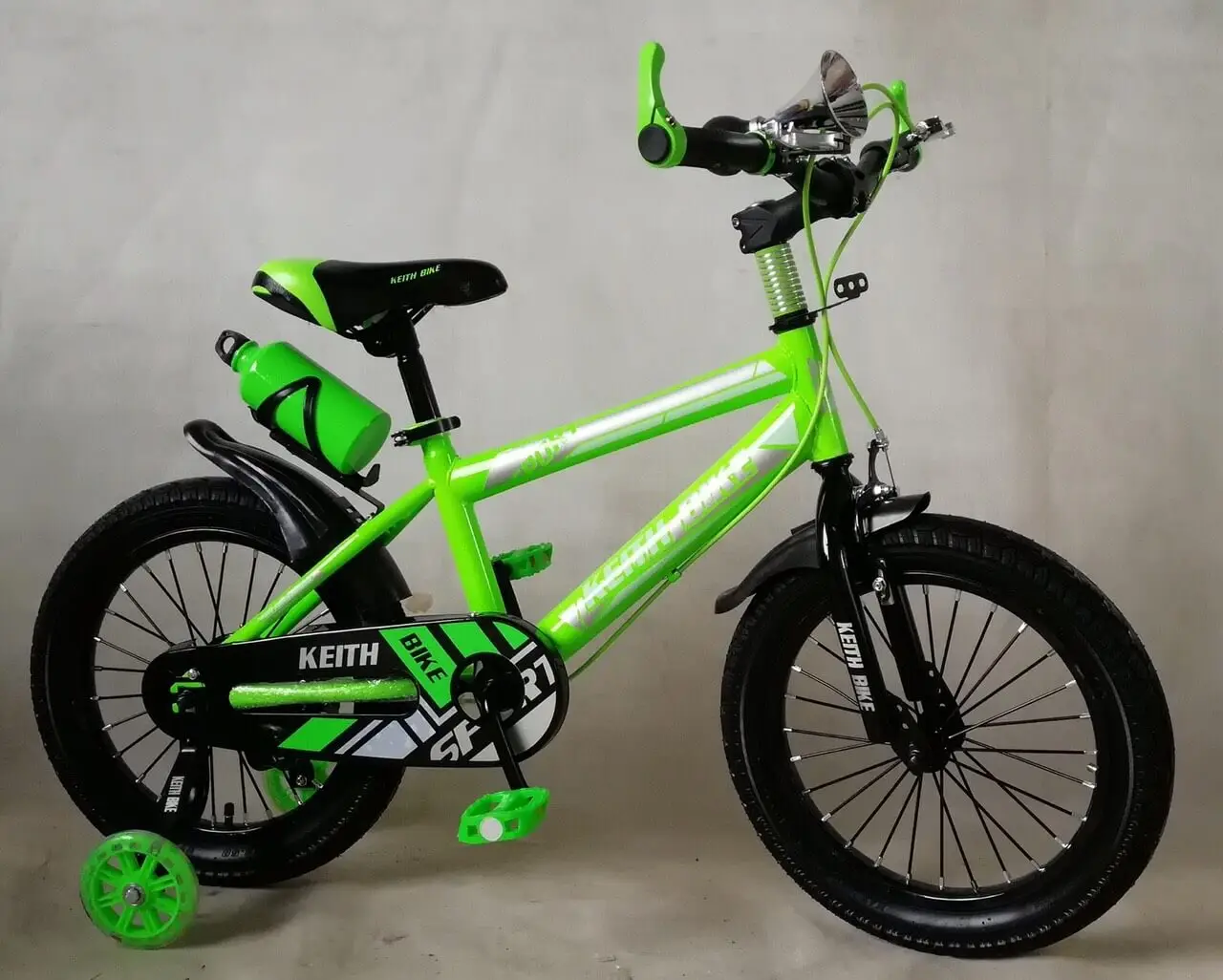Xe Đạp Trẻ Em 16 Inch Keith Bike Bình Nước - Cam