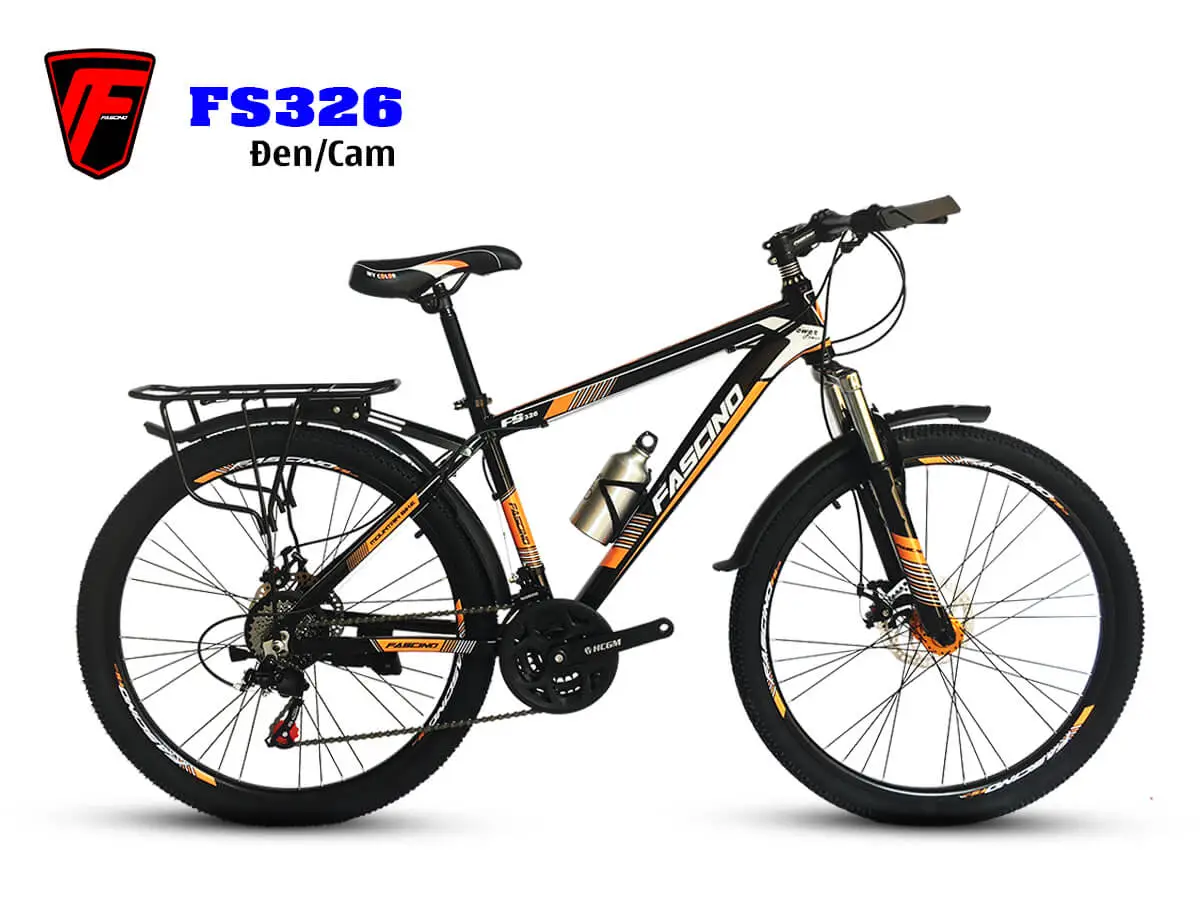 Xe Đạp Thể Thao 26 inch FASCINO FS326 - Màu Đen Cam