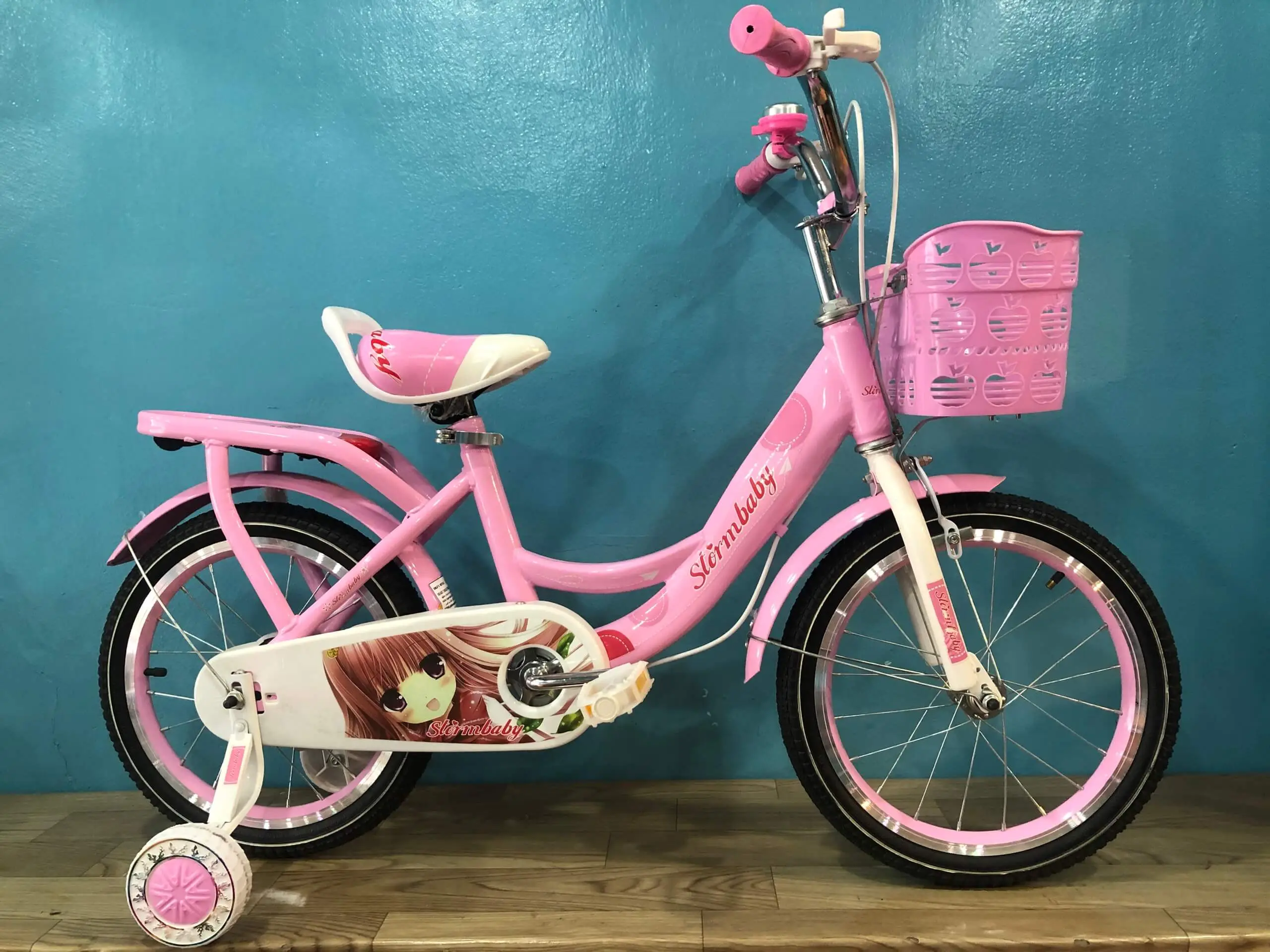 Xe Đạp Trẻ Em Stormbaby 2 Ống - 16 Inch - Hồng Nhạt