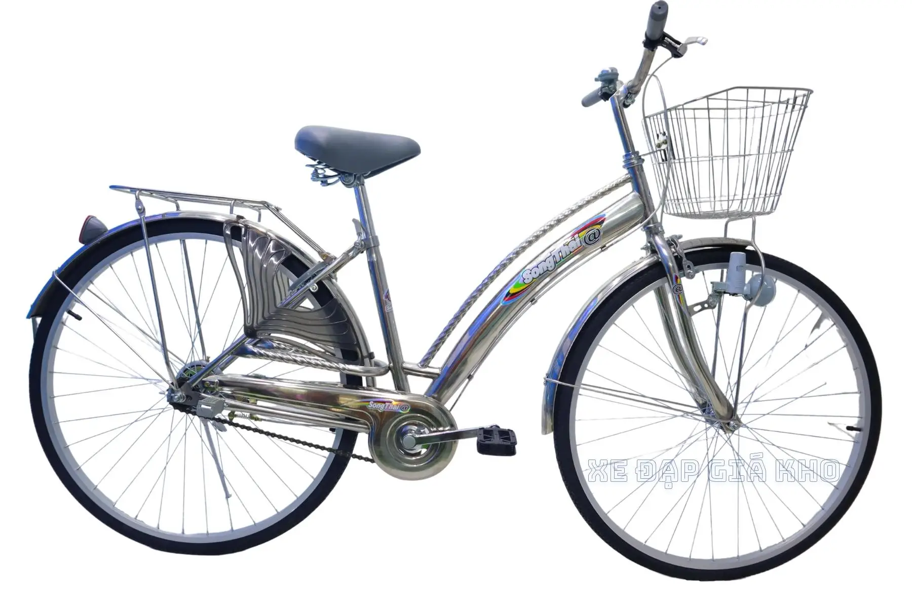 Xe Đạp Phổ Thông 24 Inch Inox Song Thai @600/ST 2 Xe Đạp Phổ Thông 24 Inch Inox Song Thai @600/ST