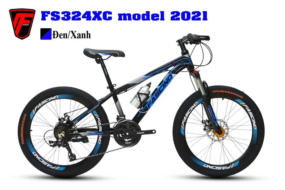 Xe Đạp Trẻ Em FASCINO FS 324XC 24 Inch  - Màu Xanh
