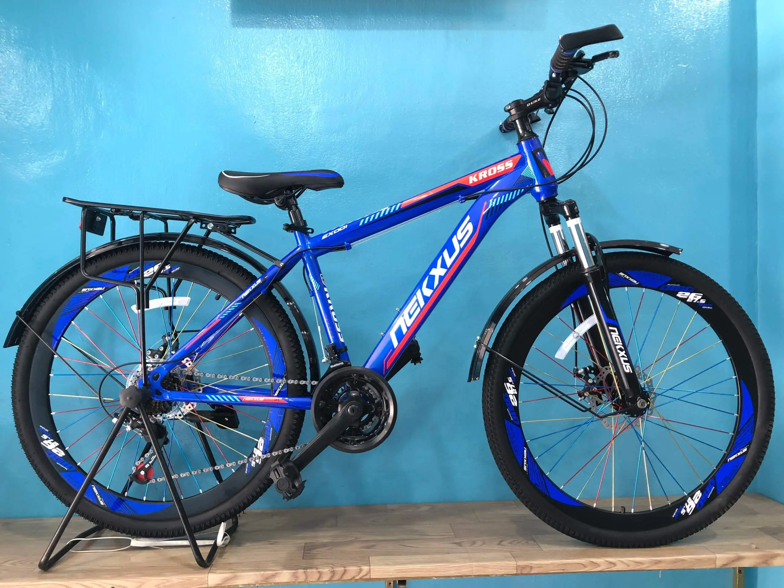 Xe Đạp Thể Thao 26 Inch NEKXUS Niềng Cao - Xanh Dương