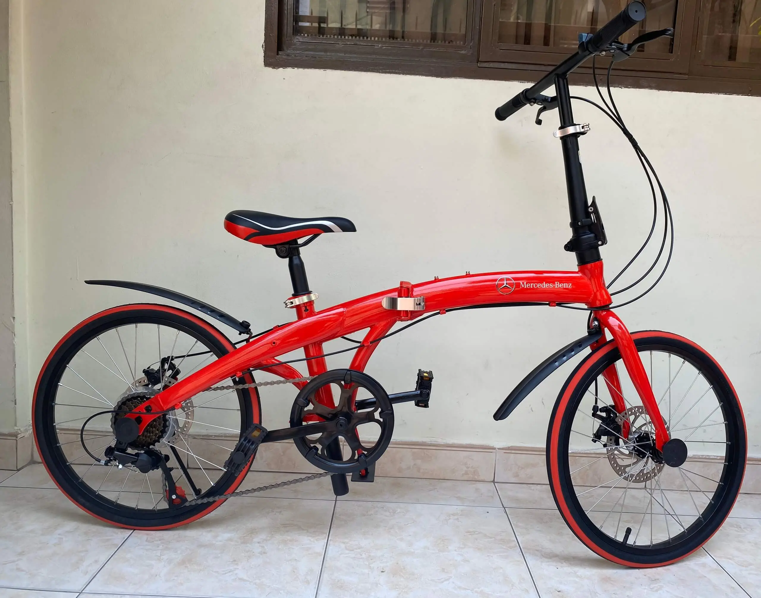 XE ĐẠP GẤP 20 INCH Mercedes-Benz  - Màu Trắng