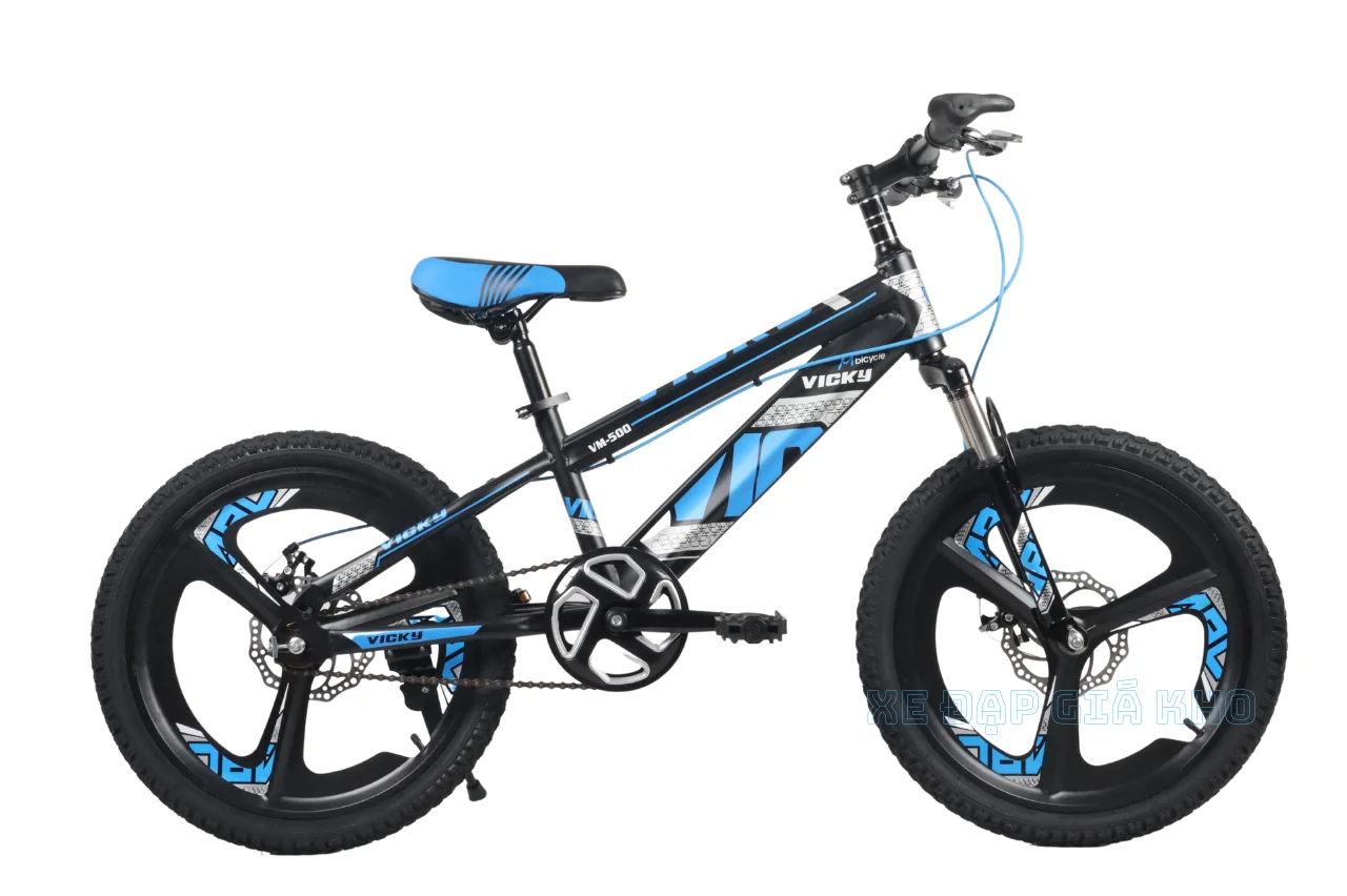 Xe Đạp Cho Bé 20 Inch Vicky VM500 Bánh Mâm - Xanh