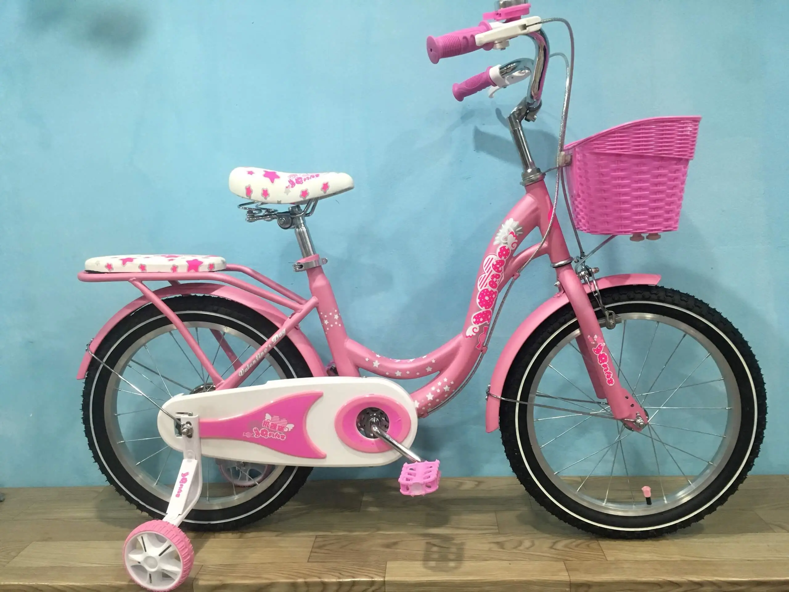 Xe Đạp Trẻ Em 18inch JIQIMAO JQM-11 Nữ Cao Cấp - Màu Hồng Nhạt