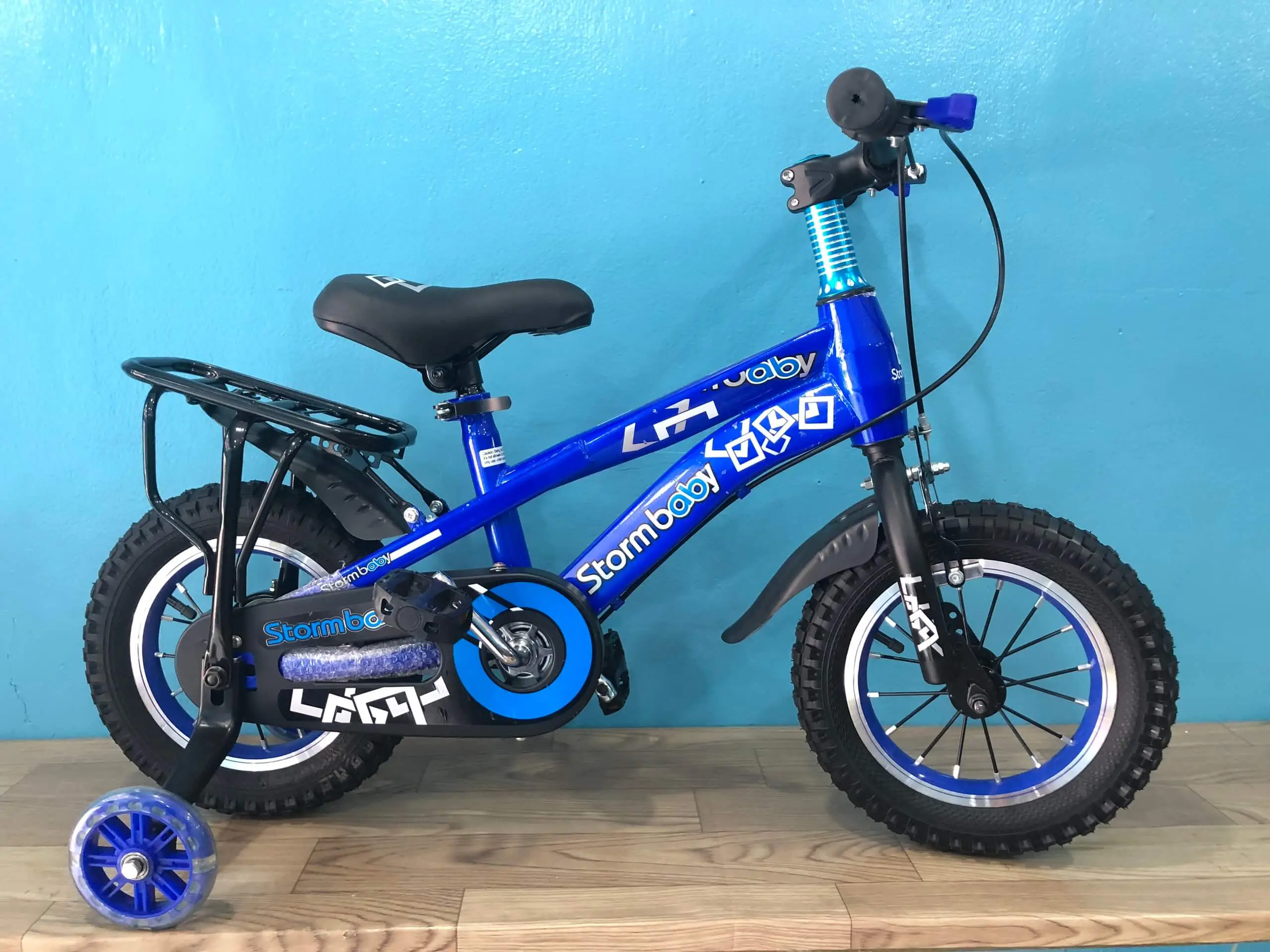 Xe Đạp Trẻ Em 18 inch Stormbaby - Xanh 3 Xe Đạp Trẻ Em 18 inch Stormbaby - Xanh