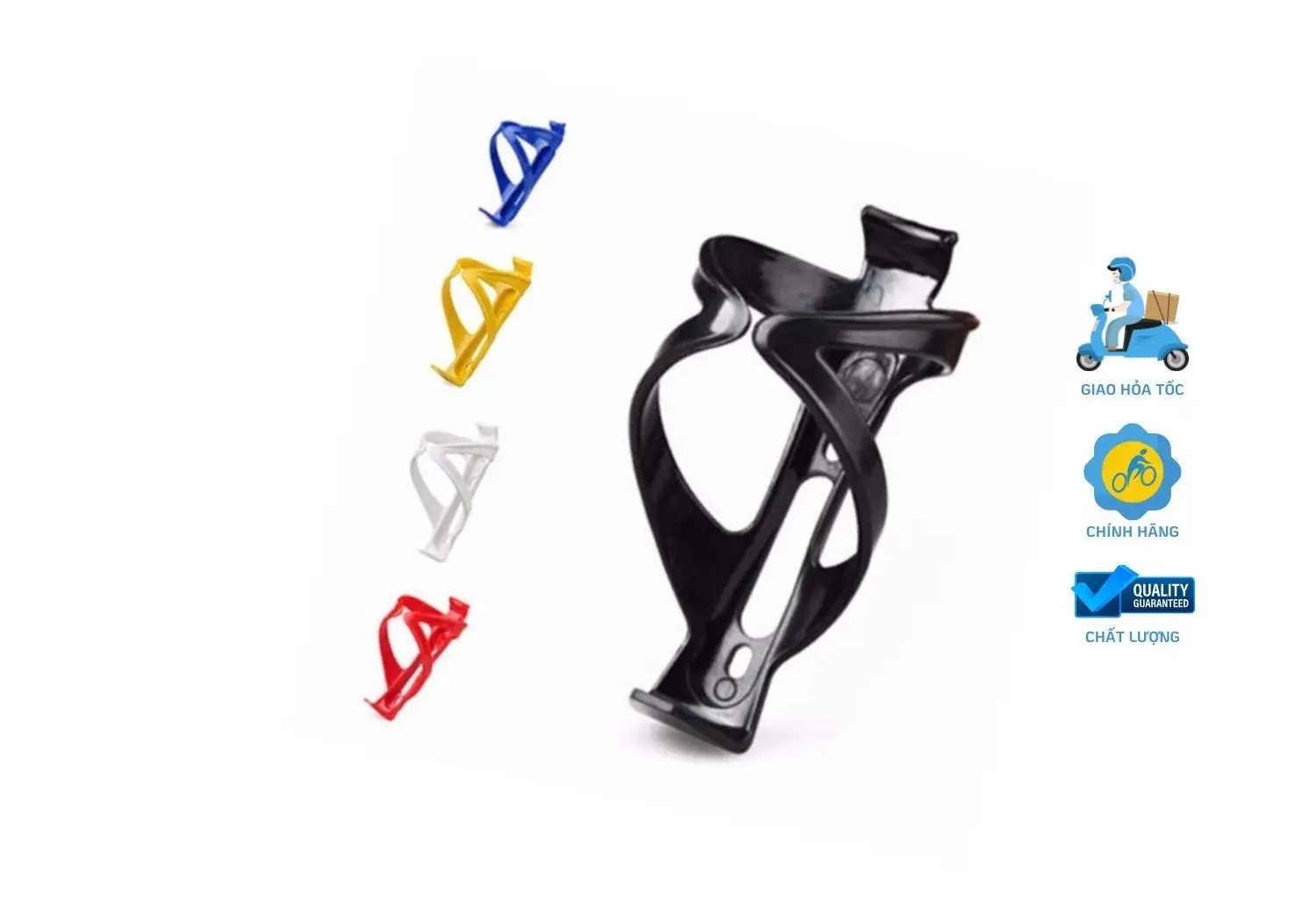 Gọng nhựa bình nước xe đạp giúp bạn luôn có nước sẵn sàng để bổ sung năng lượng