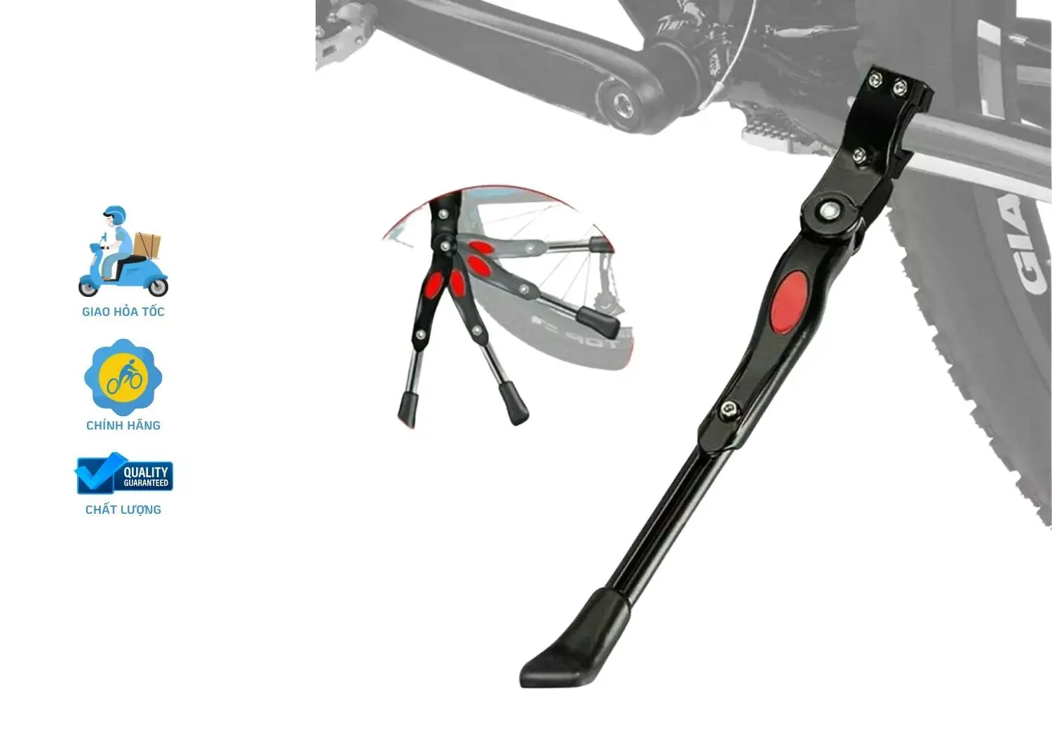 Chân chống xe đạp 1 điểm 700c mang lại sự tiện lợi khi bạn dựng xe