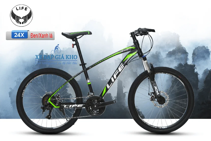 Xe Đạp Thể Thao 26 Inch LIFE 26X - Xanh Lá