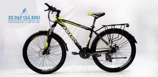 Xe Đạp Thể Thao 26 Inch AMANO A200 Khung Nhôm- Màu Đen Lá