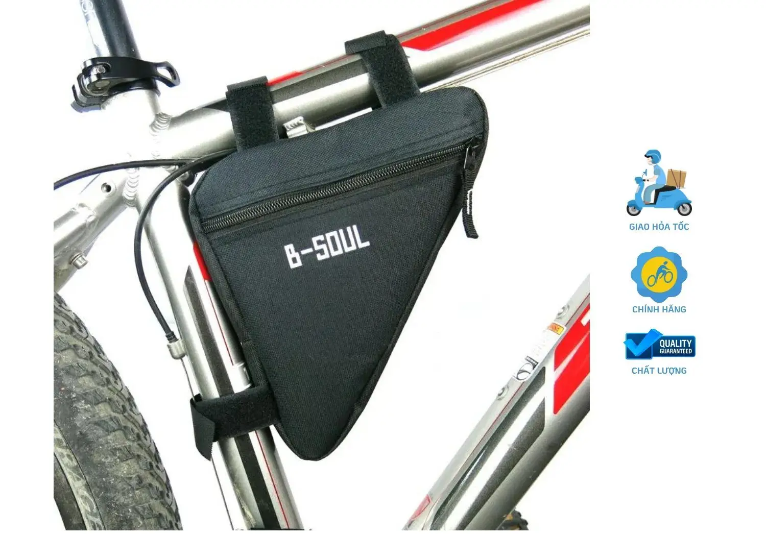 Chiếc túi B-Soul tích hợp khóa dán Velcro, đảm bảo tính linh hoạt và tiện lợi khi tháo lắp
