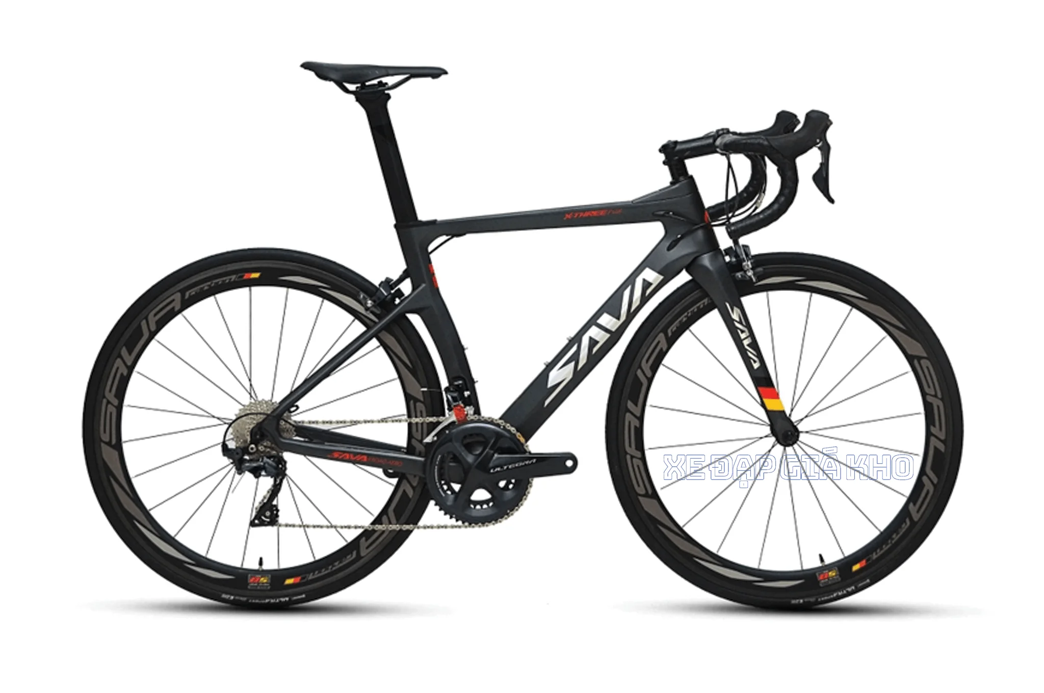 Xe Đạp Đua Carbon SAVA X3 Plus - Khung Carbon | Tay Đề Lắc | Shimano Ultegra