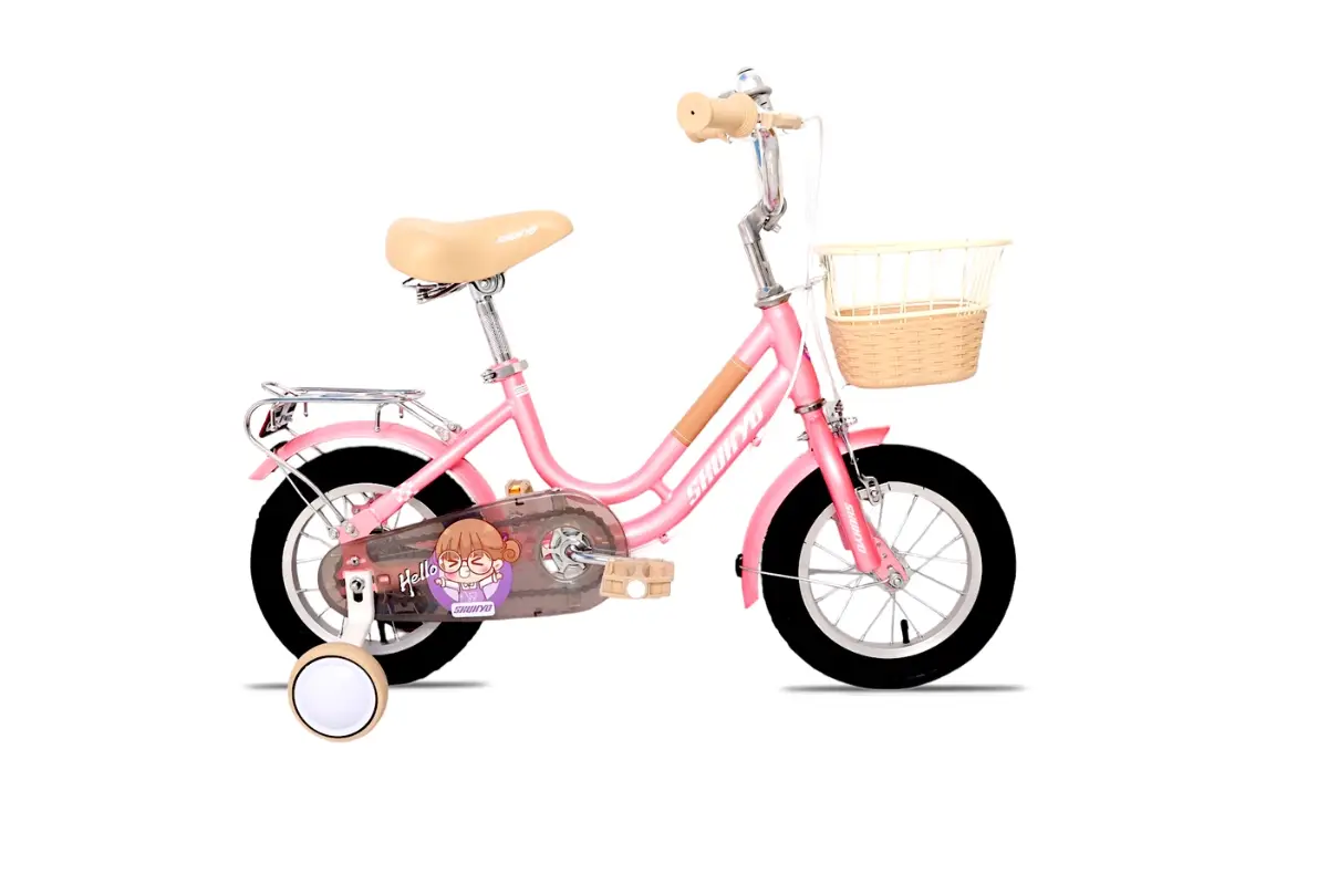Xe Đạp Trẻ Em Bé Gái Shukyo S1 12 Inch hồng