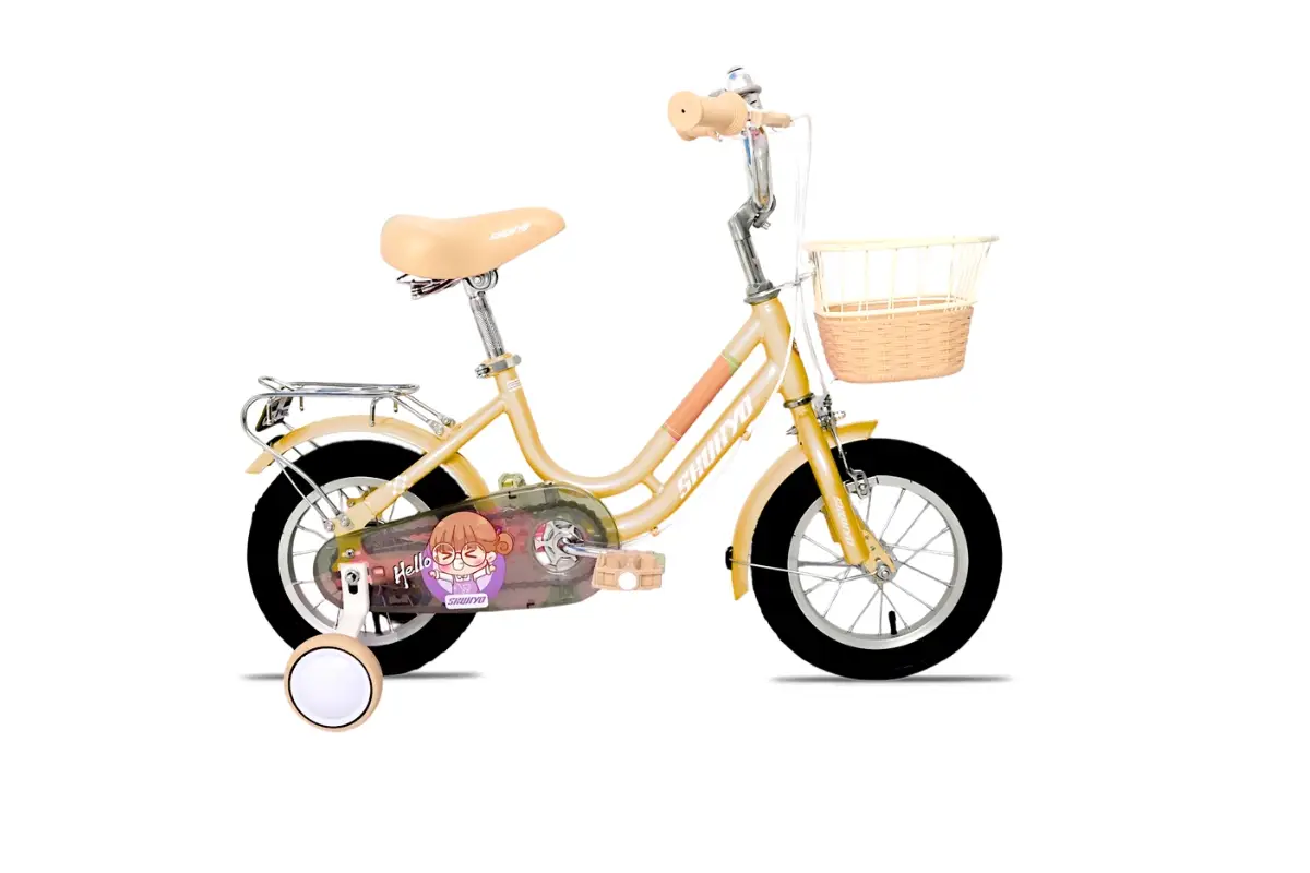 Xe Đạp Trẻ Em Bé Gái Shukyo S1 12 Inch kem