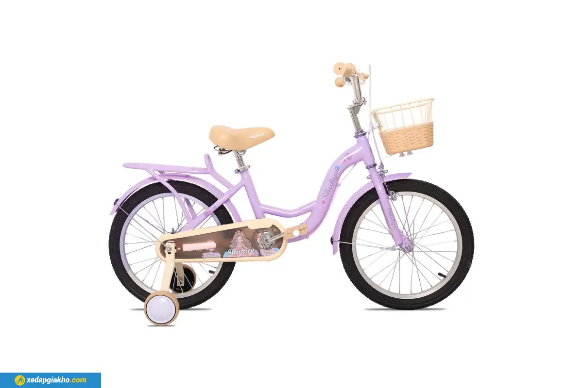 Xe Đạp Trẻ Em Bé Gái Shukyo S3 18 Inch - Tím