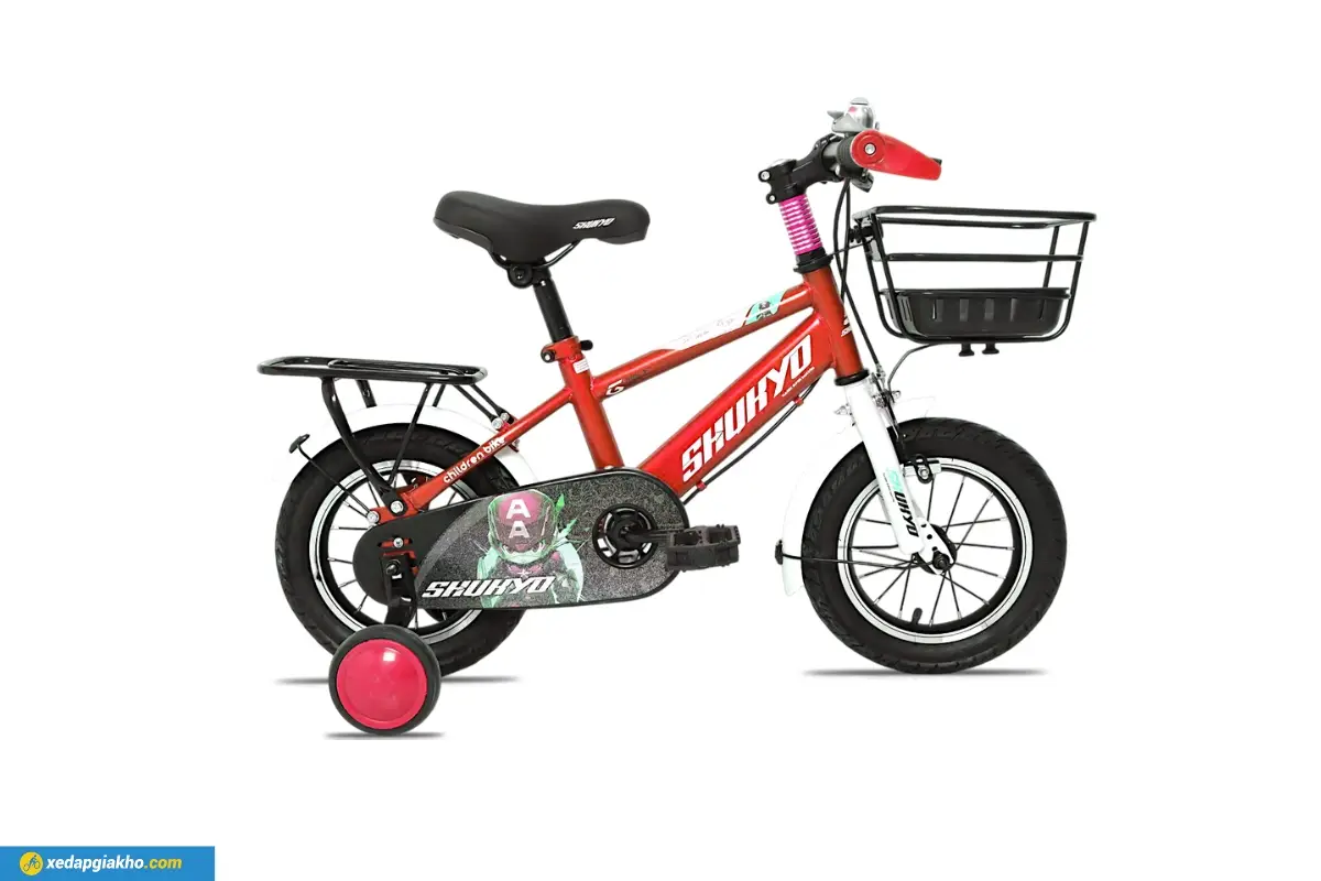 Xe Đạp Trẻ Em Bé Trai Shukyo K2 14 Inch màu đỏ