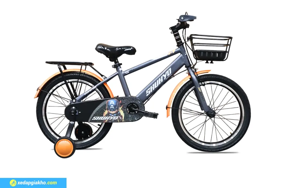 Xe Đạp Trẻ Em Bé Trai Shukyo K2 20 Inch 3 Xe Đạp Trẻ Em Bé Trai Shukyo K2 20 Inch màu xám