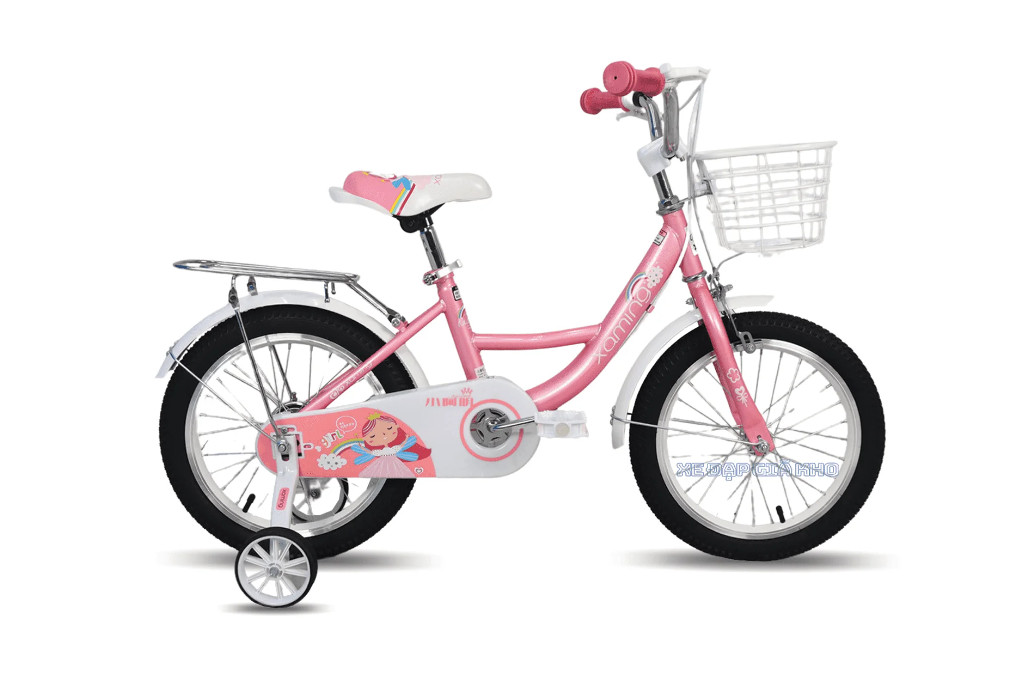 Xe Đạp Trẻ Em Nữ Xaming 1 Ống Kép 14 Inch