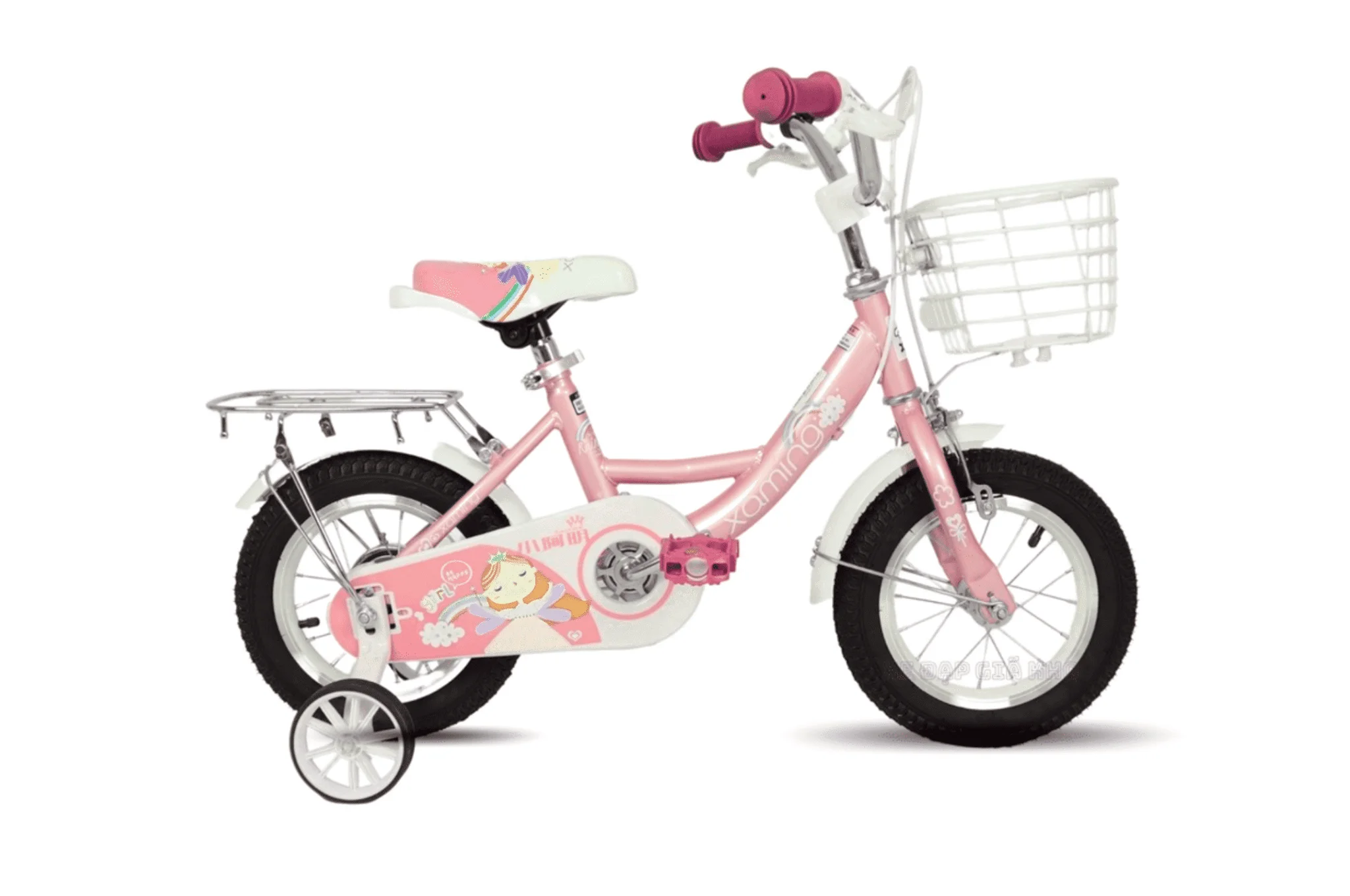 Xe Đạp Trẻ Em Xaming Nữ 1 Ống Kép 12 Inch