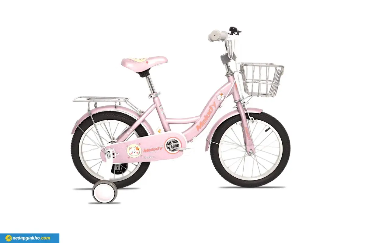 Xe Đạp Trẻ Em Bé Gái Melody 14 Inch màu hồng
