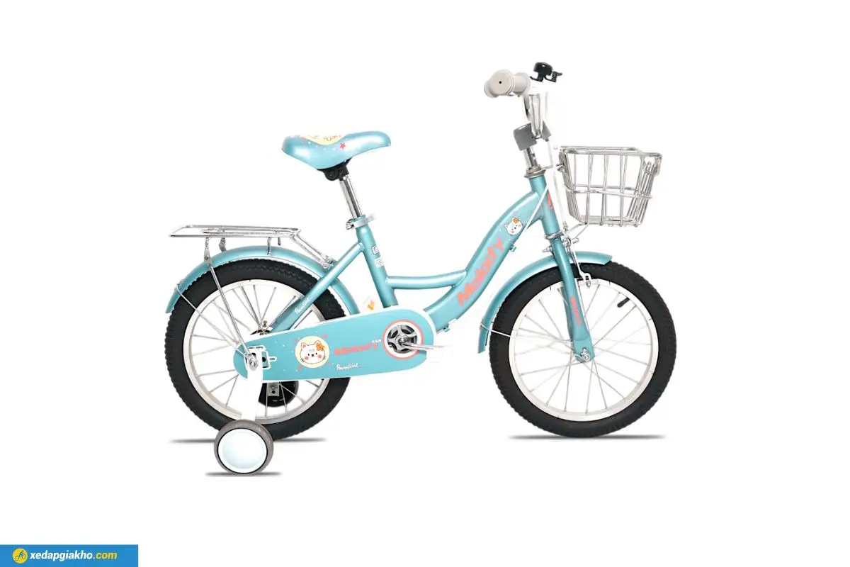 Xe Đạp Trẻ Em Bé Gái Melody 14 Inch màu xanh ngọc