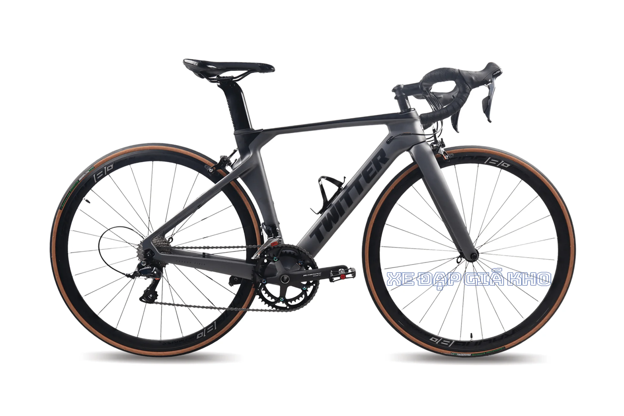 Xe Đạp Đua Twitter R5 R3000 - Khung Carbon | Tay Đề Lắc | Shimano Sora | Phanh Tektro