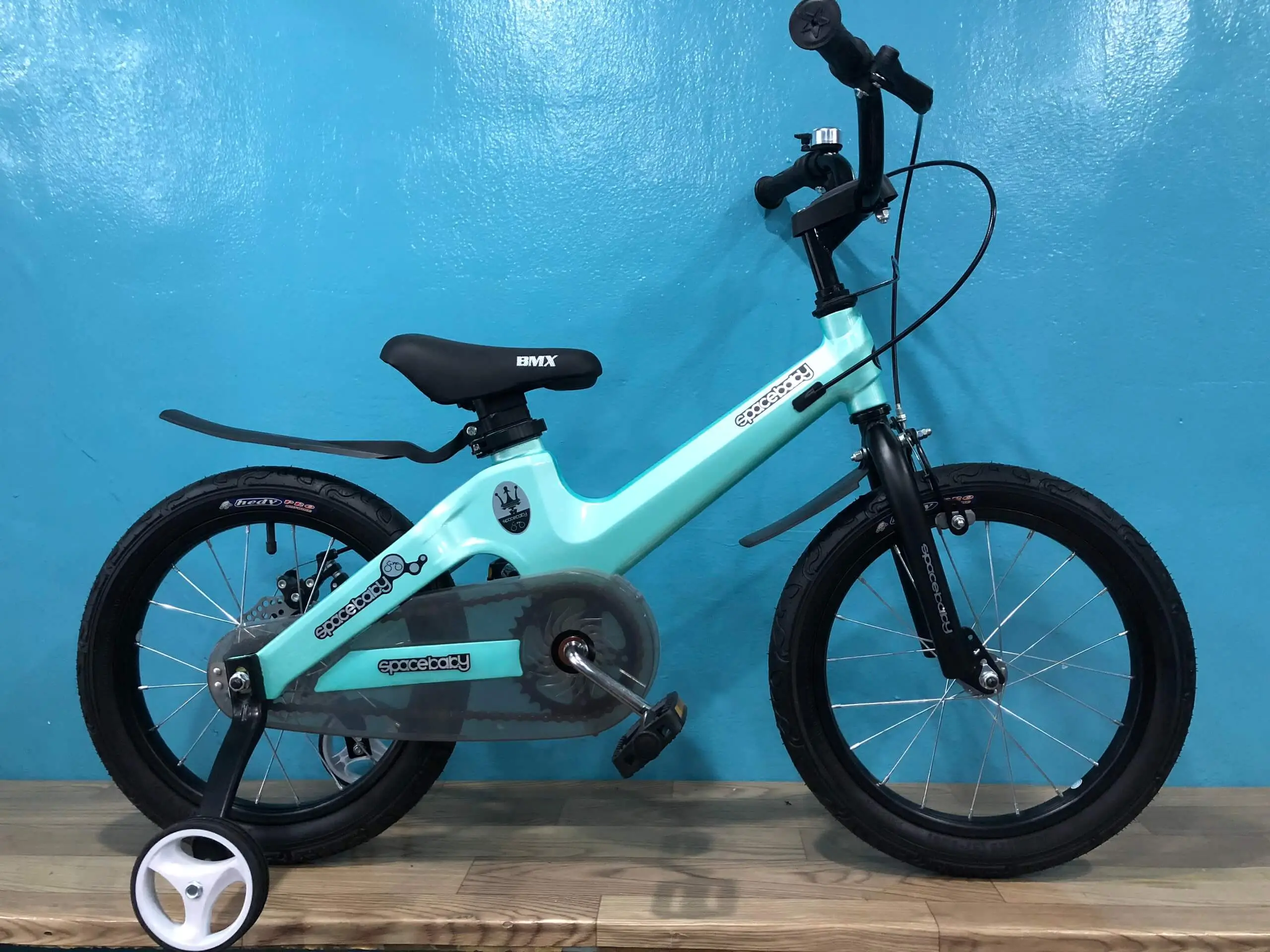 Xe Đạp 16 Inch SPACEBABY Khung Nhôm Bánh Căm - Màu Nâu CaFe 4 Xe Đạp 16 Inch SPACEBABY Khung Nhôm Bánh Căm - Màu Nâu CaFe