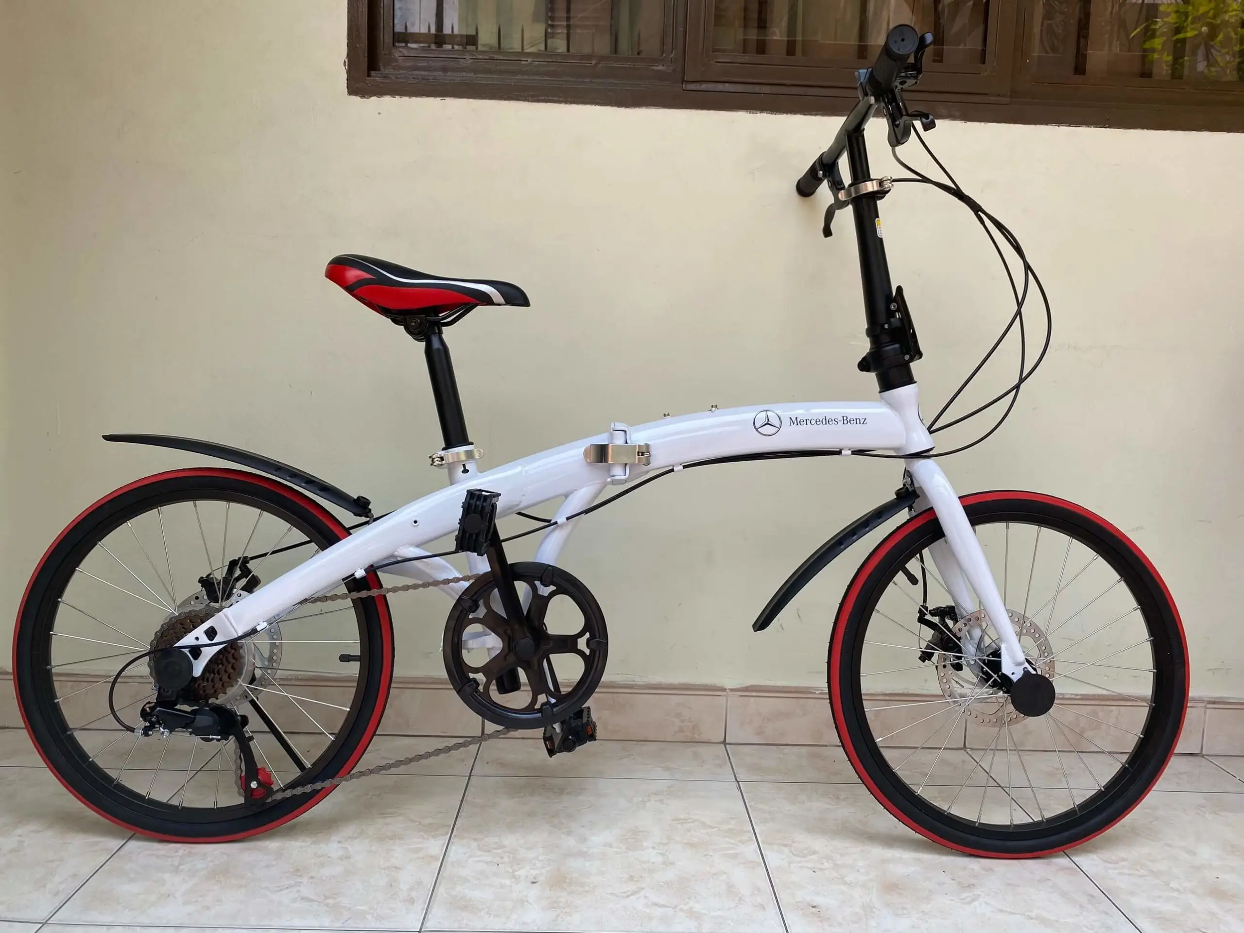 XE ĐẠP GẤP 20 INCH Mercedes-Benz  - Màu Trắng