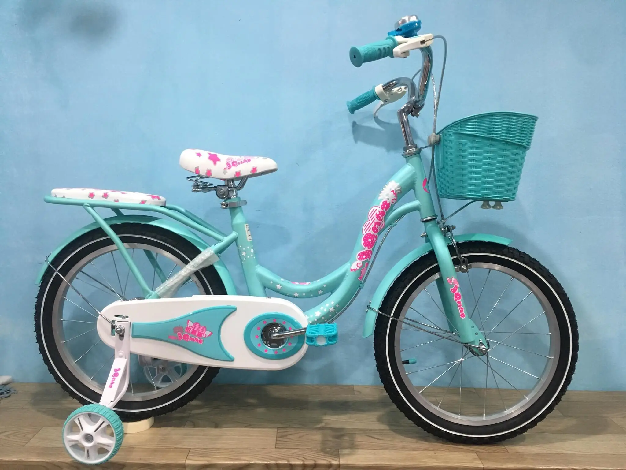 Xe Đạp Trẻ Em 18inch JIQIMAO JQM-11 Nữ Cao Cấp - Màu Hồng Nhạt