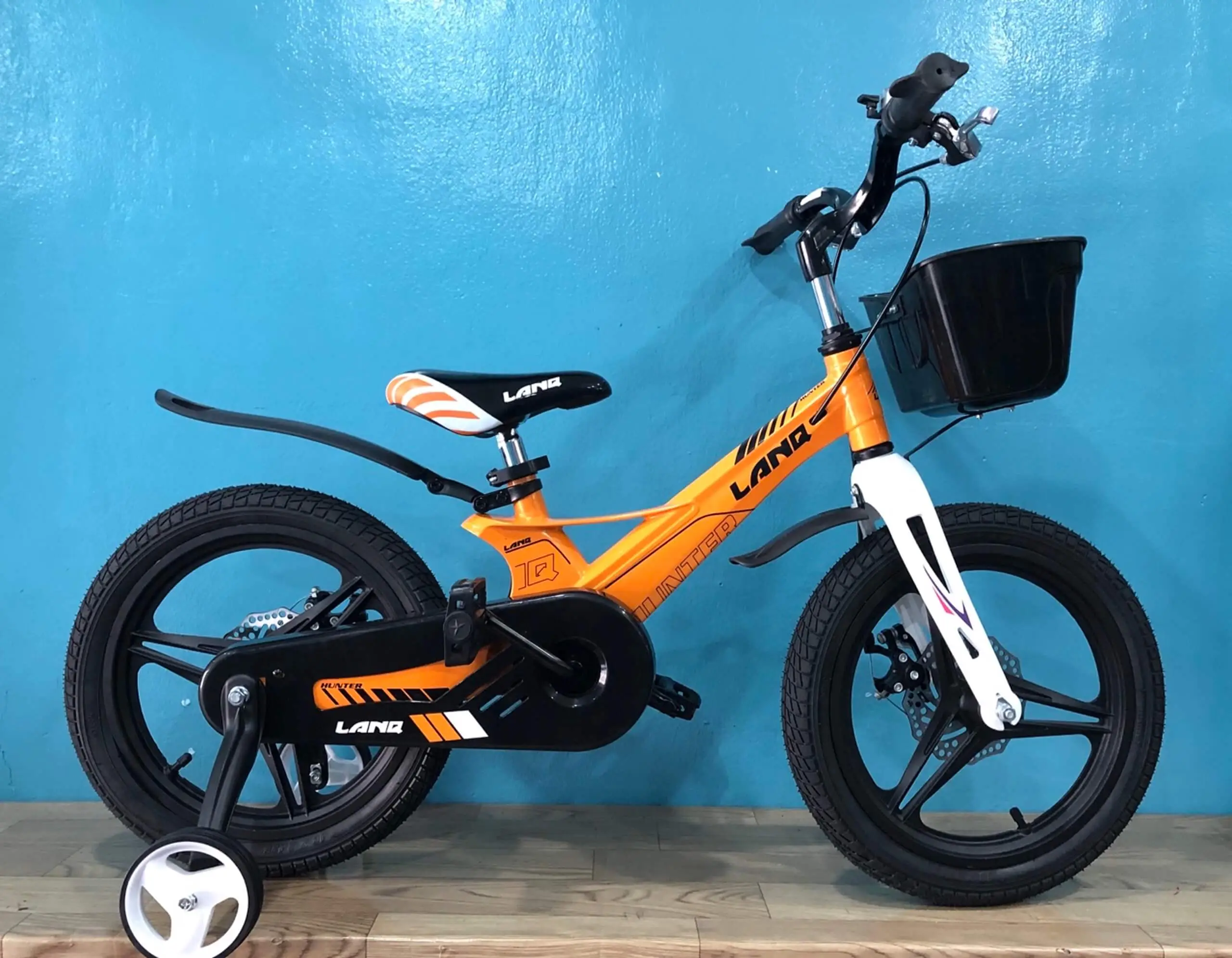 Xe Đạp Trẻ Em 18Inch LANQ HUNTER Bánh Mâm - Màu Cam