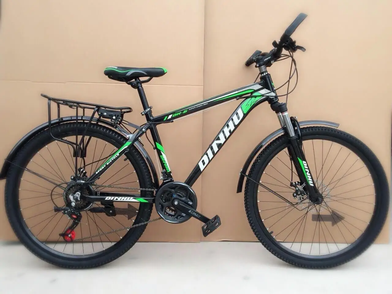 Xe Đạp Thể Thao 24 Inch DINHHU Sườn Nhôm Đề Đĩa - Màu Xanh Lá