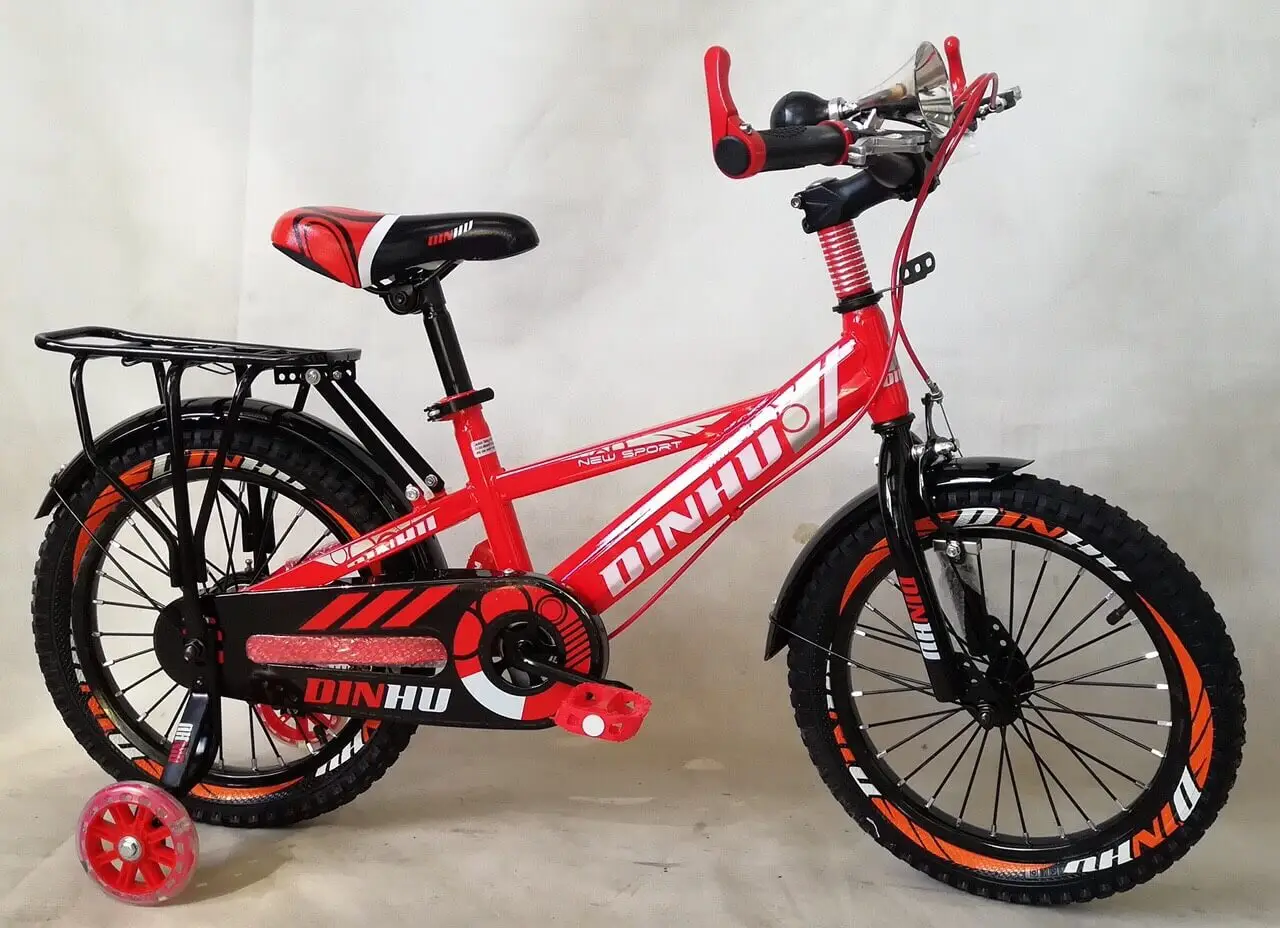 Xe Đạp Trẻ Em 16 Inch DINHU Lốp Cao Cấp - Đỏ