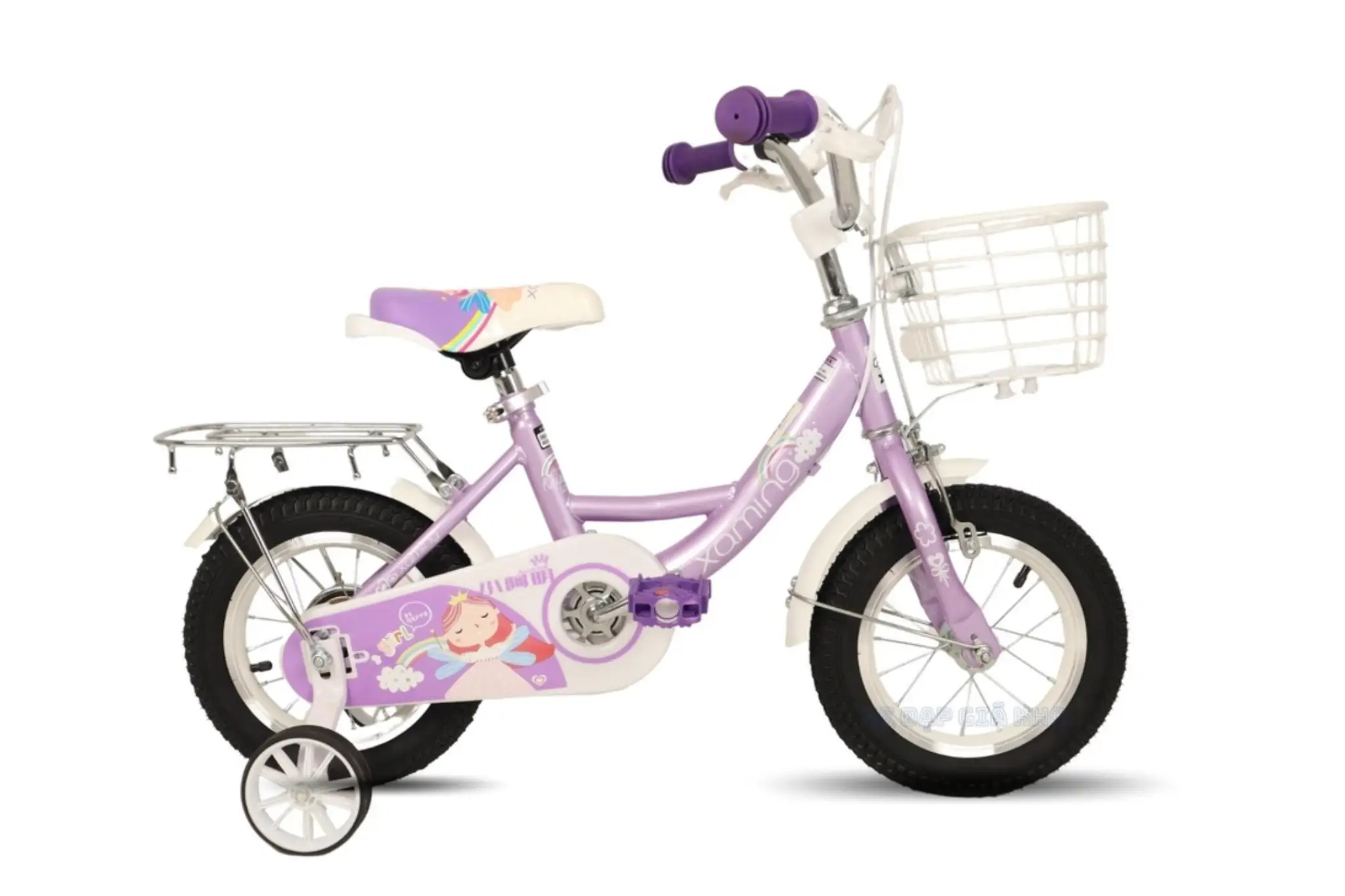 Xe Đạp Trẻ Em Xaming Nữ 1 Ống Kép 12 Inch