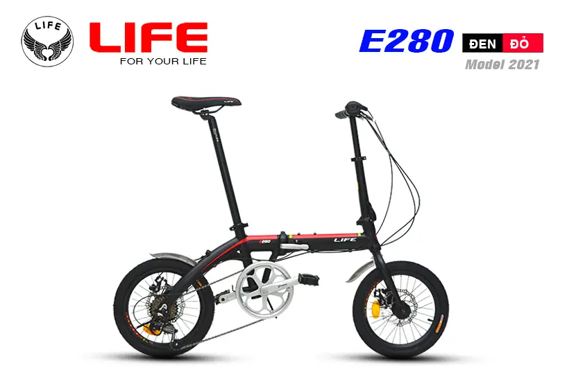 Xe Đạp Gấp 16 Inch Life E280 Khung Nhôm