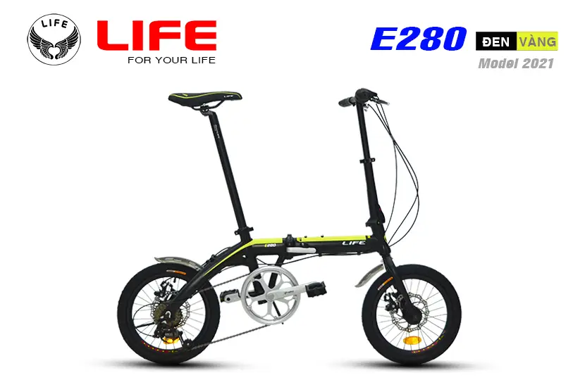 Xe Đạp Gấp 16 Inch Life E280 Khung Nhôm
