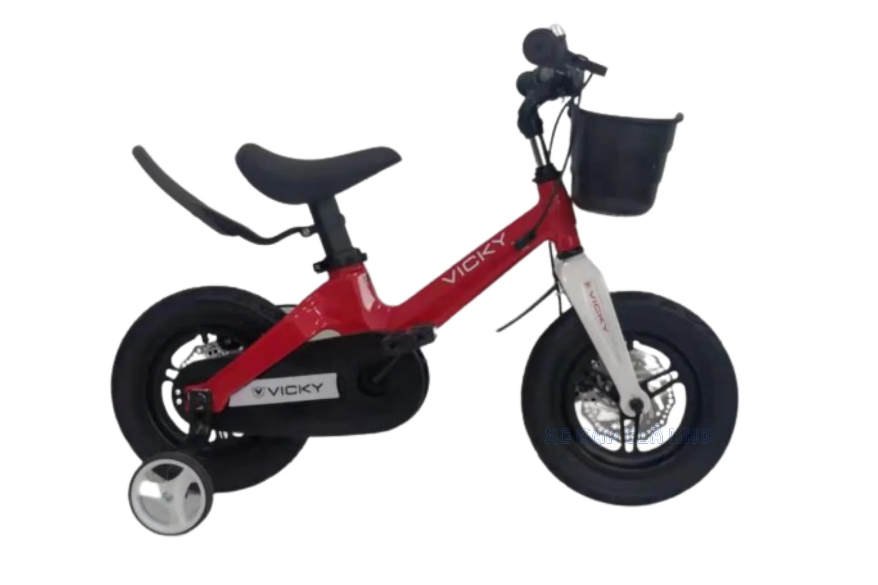 Xe Đạp Trẻ Em 12 Vicky Khung Nhôm Bánh Mâm Thắng Đĩa Trước Sau