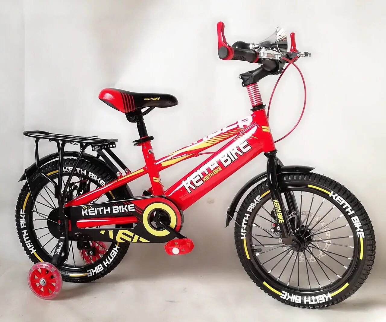 Xe Đạp Trẻ Em 16 Inch KEITH BIKE - Thắng Đĩa - Màu Đỏ