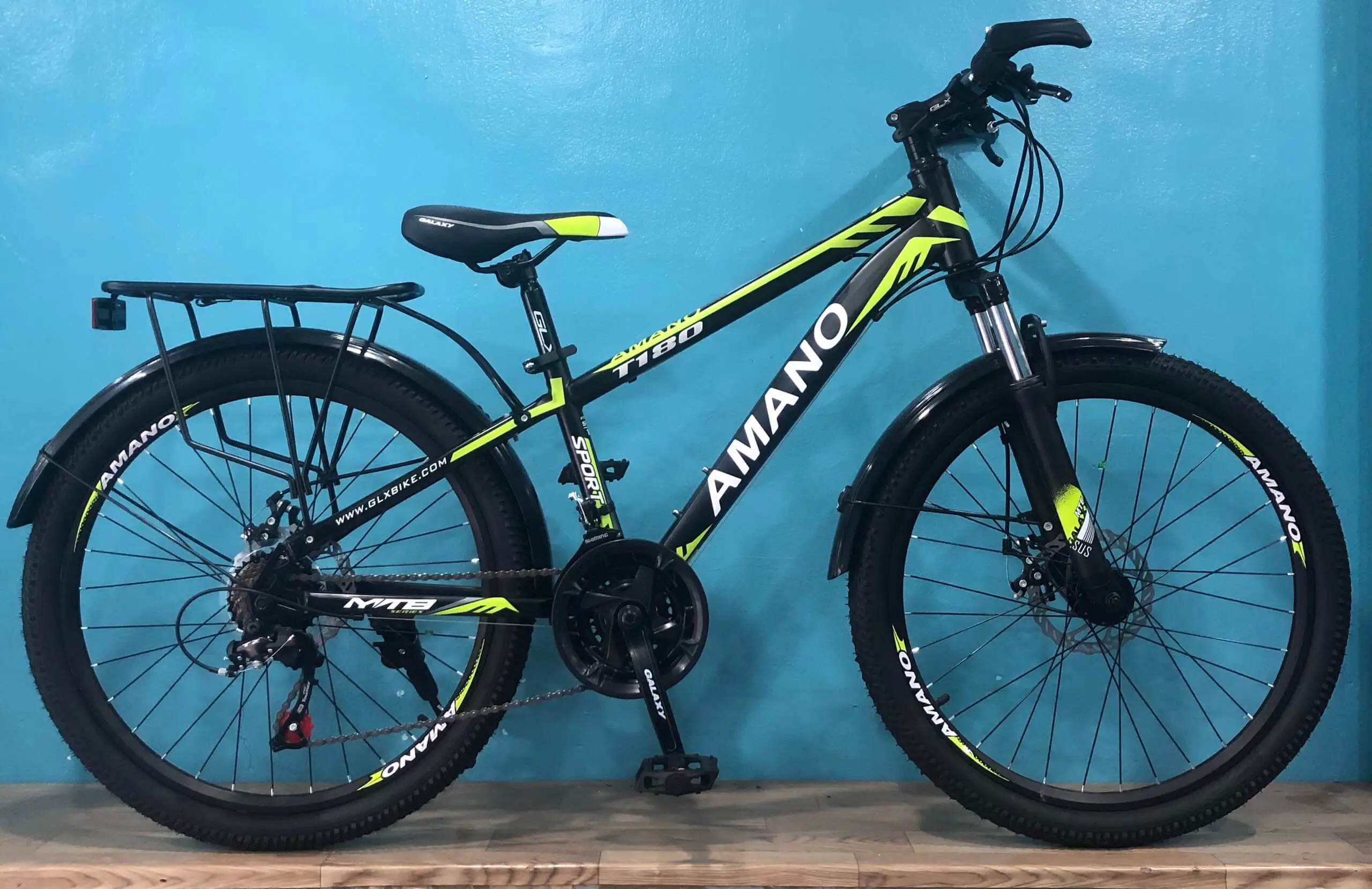 Xe Đạp Thể Thao 26 Inch Galaxy AMANO T180 - Màu Đen Vàng